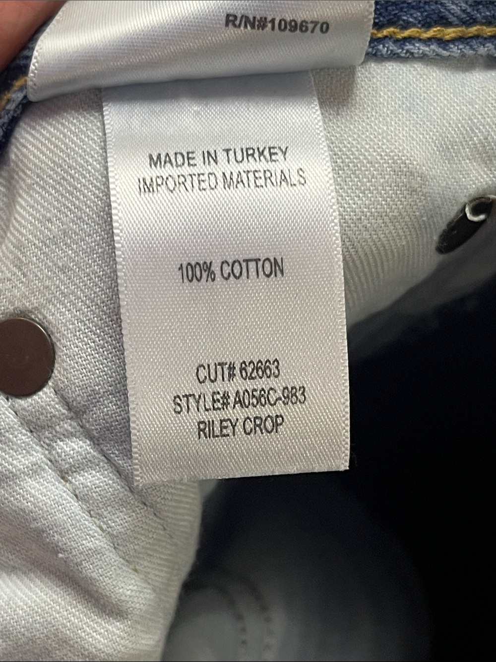 AGOLDE Riley Crop High Rise Straight Jeans Distressed Blue Size 24 - Picture 8 of 11